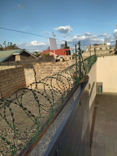 Electric fence installation in Kenya